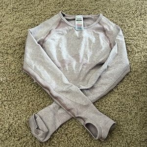 Womens Gymshark cropped long sleeve